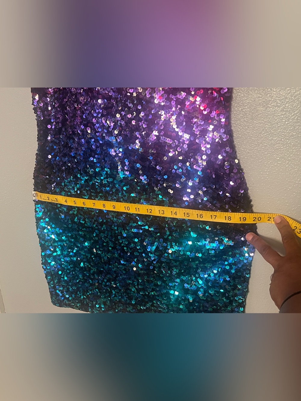 Oleg Cassini Vintage Vibrant Sequin Long Sleeve Dress - Picture 10 of 14